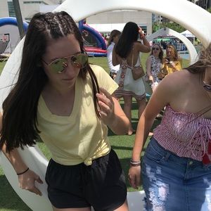 Yellow Forever 21 v neck